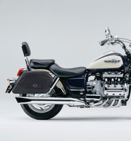 Vikingbags Honda 1500 Valkyrie Interstate Universal Warrior Slanted Medium Motorcycle Saddlebags On Bike View