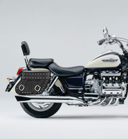 Vikingbags Honda 1500 Valkyrie Interstate Concord Studded Motorcycle Saddlebags  On Bike View