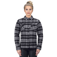 Viking Cycle Gray Textile Motorcycle Flannel Shirt For Women