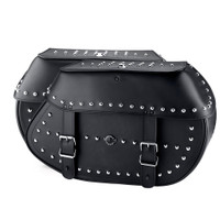 Viking Specific Studded Saddlebags For Harley Softail Night Train FXSTB  4