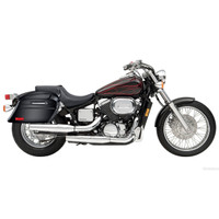 Honda 750 Shadow Spirit DC Viking Lamellar Slanted Painted Motorcycle Hard Saddlebags