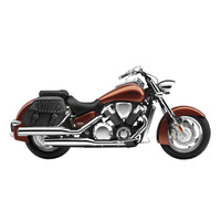 Honda VTX 1800 N Viking Odin Studded Large Leather Motorcycle Saddlebags