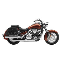 Honda VTX 1800 N Trianon Plain Leather Motorcycle Saddlebags