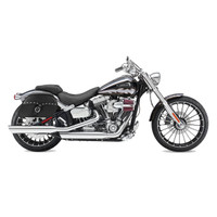 Viking Slanted Studded SS Medium Motorcycle Saddlebags For Harley Softail Breakout 114 FXBRS