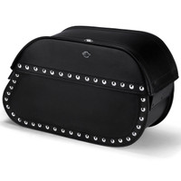 Viking Hammer Studded Extra Large Motorcycle Saddlebags For Harley Softail Low Rider S FXLRS