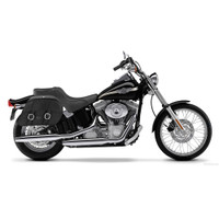 Harley Softail Standard FXST Charger Medium Slanted Leather Saddlebags 2