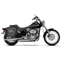 Harley Softail Standard FXST Lamellar Large Black Hard Saddlebags