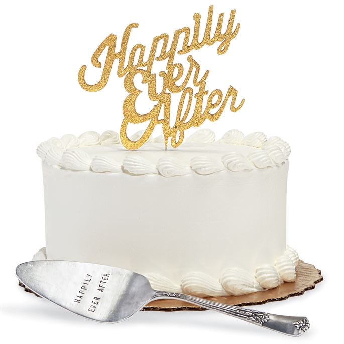 Silver Mud Pie Happily Ever After Cake Set