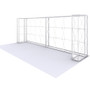 Luminous 20ft. Wall + Pillars Backlit Trade Show Booth Display Kit (E) frame and channel bars