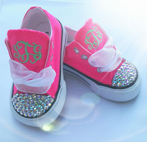Converse with Monogram and/or Bling Youth, Toddler, Infant Custom Listing  Converse - MCDI Monograms \u0026 TB Tees