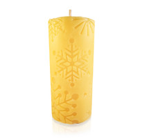 Snowflake Pillar Beeswax Candle