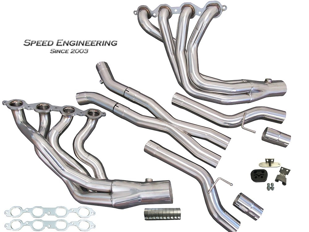 Speed Engineering 1 7/8" Long Tube Headers w. XPipe C7 Corvette LT1 / LT4 (251044+251045)