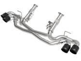 aFe Power  MACH Force-Xp 3" to 2-1/2" 304 Stainless Steel Muffler-Delete Cat-Back Exhaust System - Black Tips - C8 Corvette