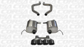 Corsa - Xtreme Axleback Exhaust System  w. Quad 4.5" Black Tips - C7 Corvette Z06 / GS Manual / ZR1