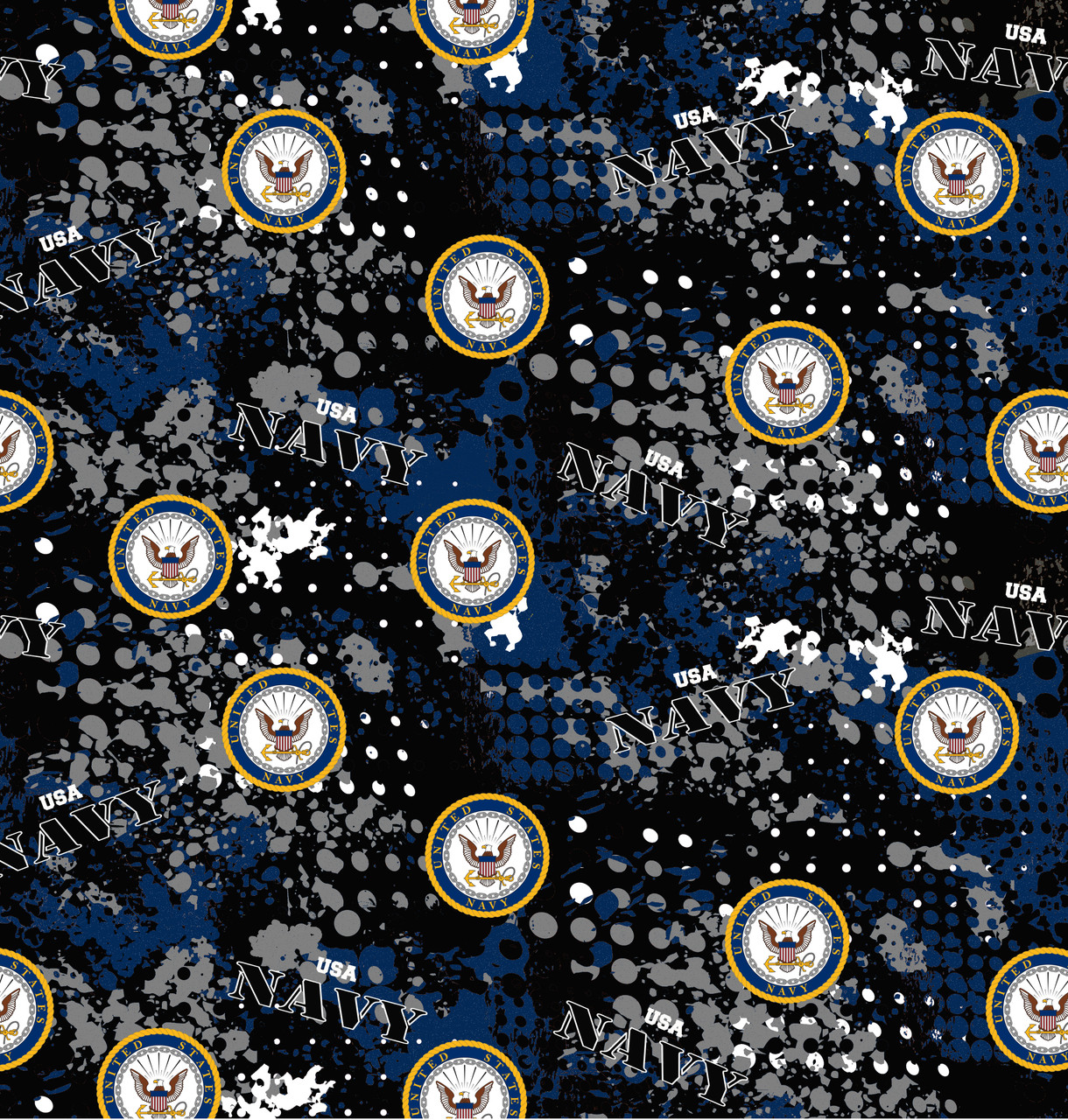 US Coast Guard Military Abstract 100/% Cotton Fabric by the Yard