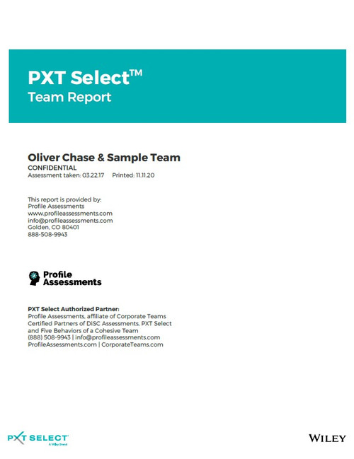 PXT Select: Team Report