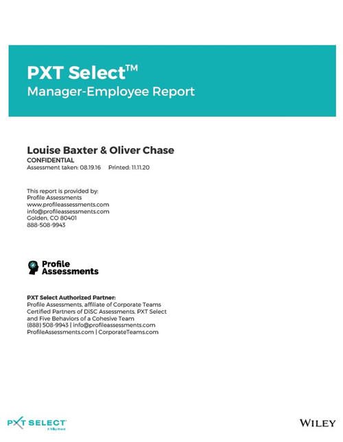 PXT Select: Manager-Employee Report 