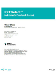 PXT Select: Individual’s Feedback Report