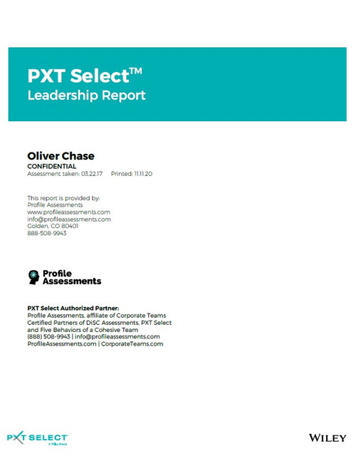 PXT Select Leadership Report from Profile Assessments