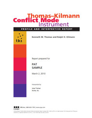 TKI Conflict Mode Instrument Report