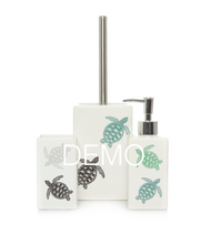 3 Piece Bathroom Accessories Turtle Set