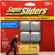 Waxman 1" Peel n Stick Square Furniture Super Sliders