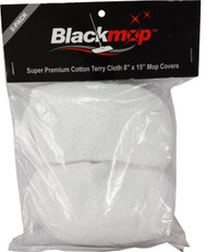 BlackMop 100% Premium Cotton 8" x 15" Mop Cover 2 Pack