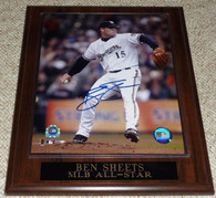 Ben Sheets hand-signed

MLB All-Star

8x10 photo plaque

with Major League Baseball 

MLB online Numbered Hologram

and

Authentic Jeff's Sports COA!