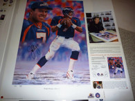 DENVER BRONCOS JOHN ELWAY 7 SIGNED Autographed Limited Edition 4 of only 4 C/E "THE FINAL DRIVE" Artist Andy GORALSKI Lithograph with COA & Signing photo