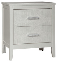 Olivet Silver Two Drawer Night Stand