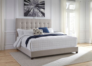 Contemporary Upholstered Beds Beige Queen Upholstered Bed