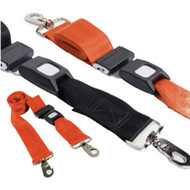 Restraint Strap 150cm with Swivel Clips & Auto Buckles, Black  - Rescuer brand