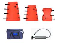 Splint Vacuum Rescuer Semi-Disposable Extremity Set with Case & Pump hook & loop attachments