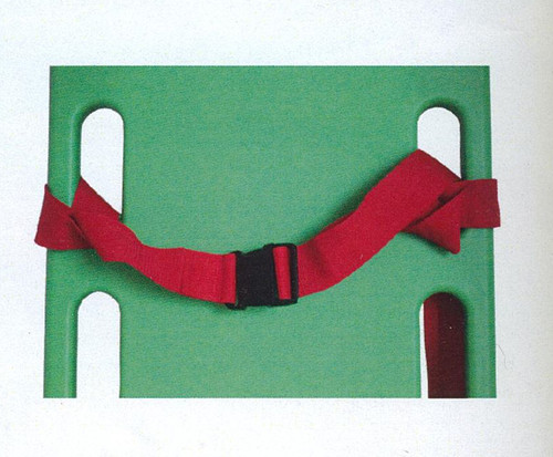 Restraint Strap Two Piece Plastic Buckle Loop ends 155cm Long  Colour Red Shown