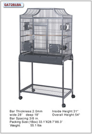 Open Top Bird Cage 28" x 18" x56"