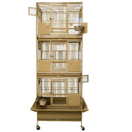 3 Stackable Bird Cages 26" x 22" x 67"