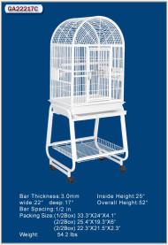 HQ Small Dome Top Bird Cage 22x17x46  #GC 22217C 