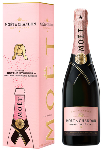 Moet & Chandon Rose Imperial with Bottle Stopper NV (750ML