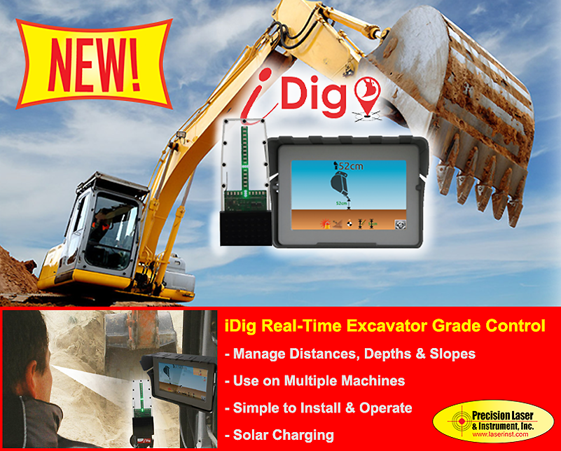 Introducing the iDig Excavator Grade Control System! - Precision Laser &  Instrument
