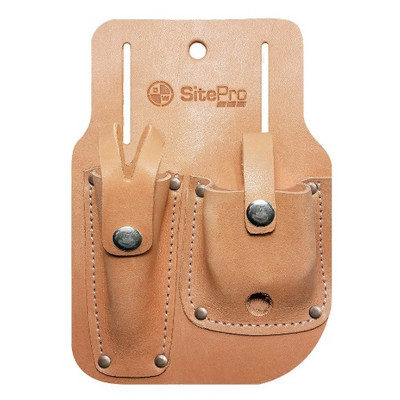 SitePro Leather Gammon Reel and Plumb Bob Sheath (51-10218G) | Precision Laser & Instrument
