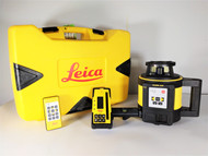 Pre-Owned Leica Rugby 840 Rotary Laser Level with Remote Control, Rod Eye-180