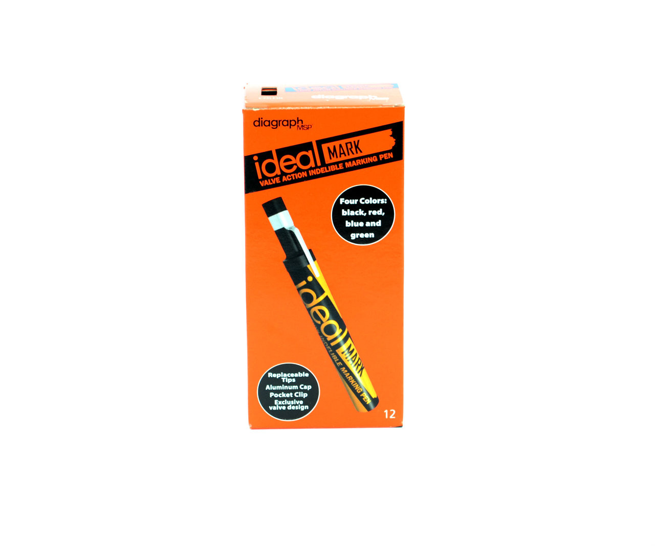 Keson Valve Paint Markers (Paint Pens) - BLACK (Box of 12)