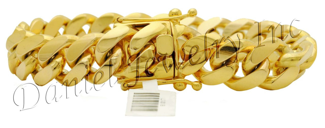15mm Miami Cuban Link 18k Bracelet