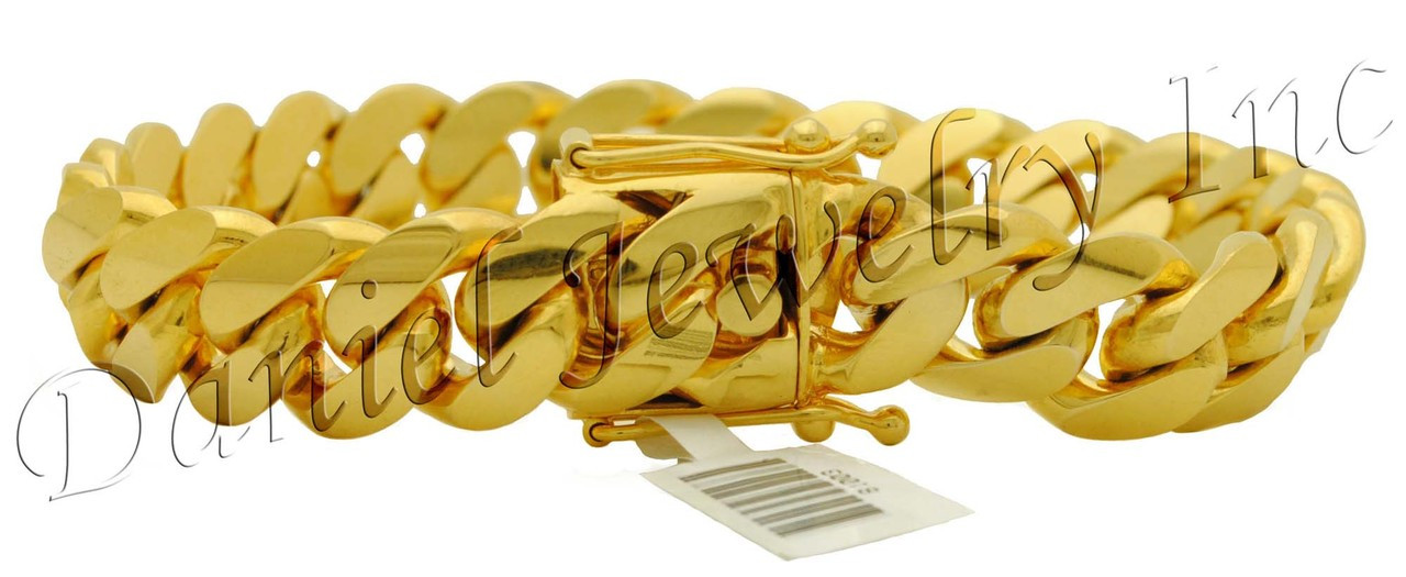 14mm Miami Cuban Link 18k Bracelet