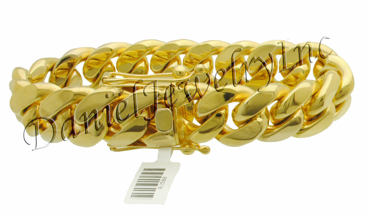 20mm Miami Cuban Link 18k Bracelet