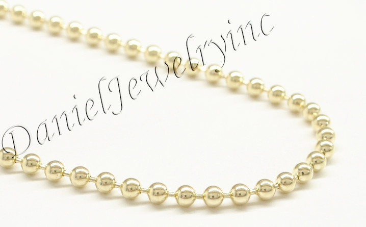 14kt gold bead necklace