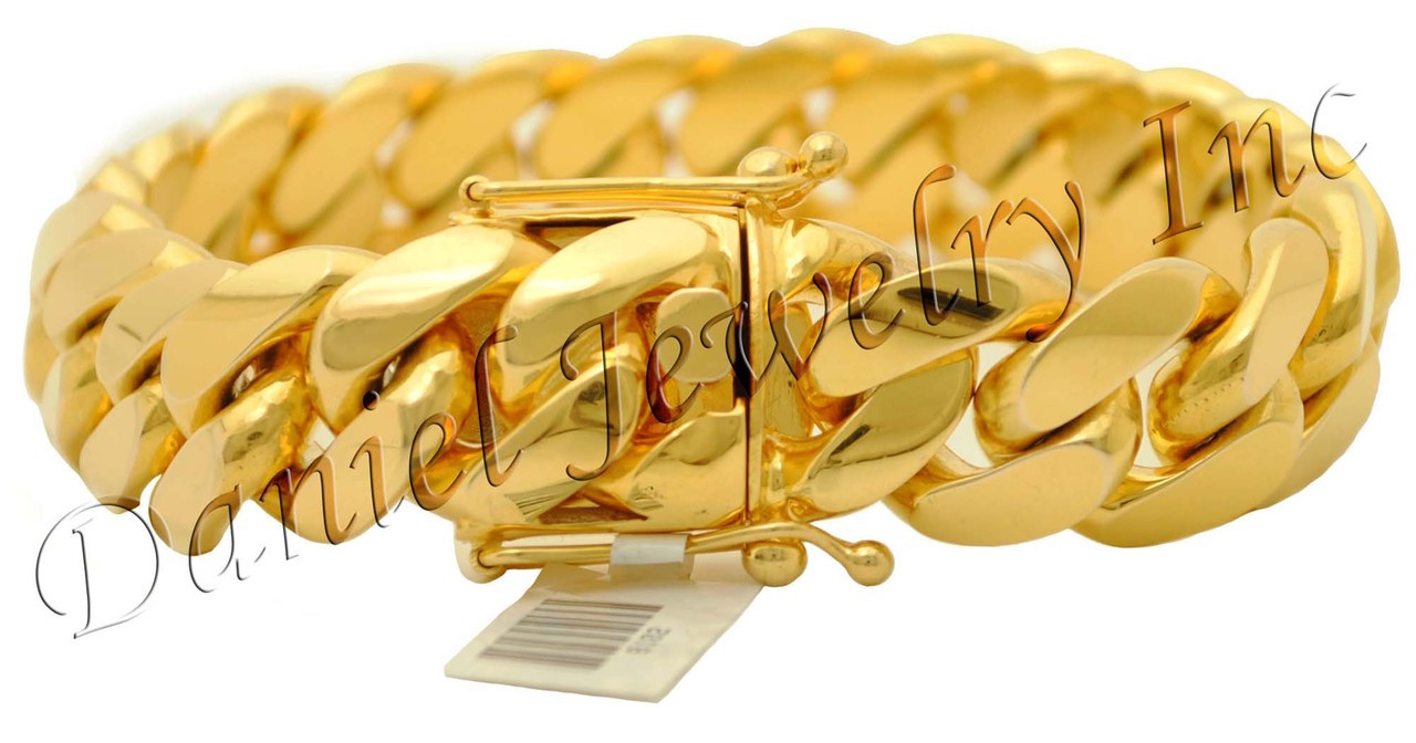 18mm Miami Cuban Link 14k Bracelet