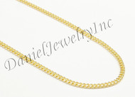 3mm Miami Cuban Link 10k Solid Chain 