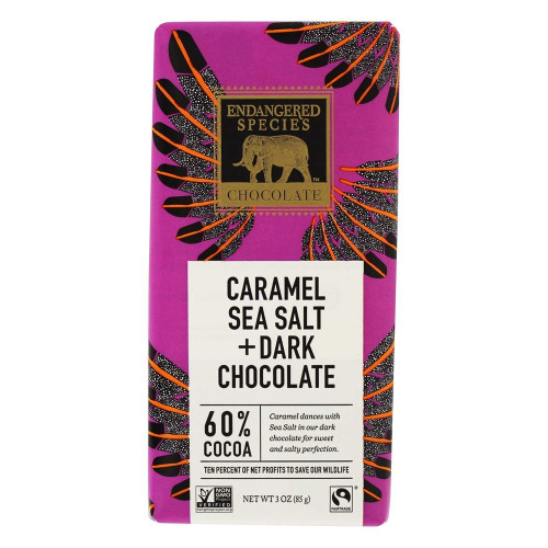 Endangered Species Fair Trade Dark Chocolate Caramel Sea Salt