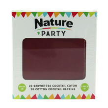 Luxury Red Wine Cotton Cocktail Napkin L:7.9 x W:7.9in - 20pcs/pack